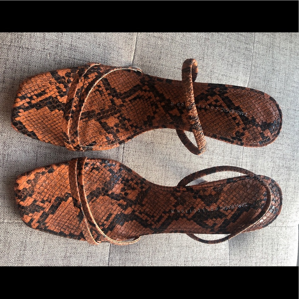BRAND NEW NEVER WORN ZARA STRAPPY SANDALS